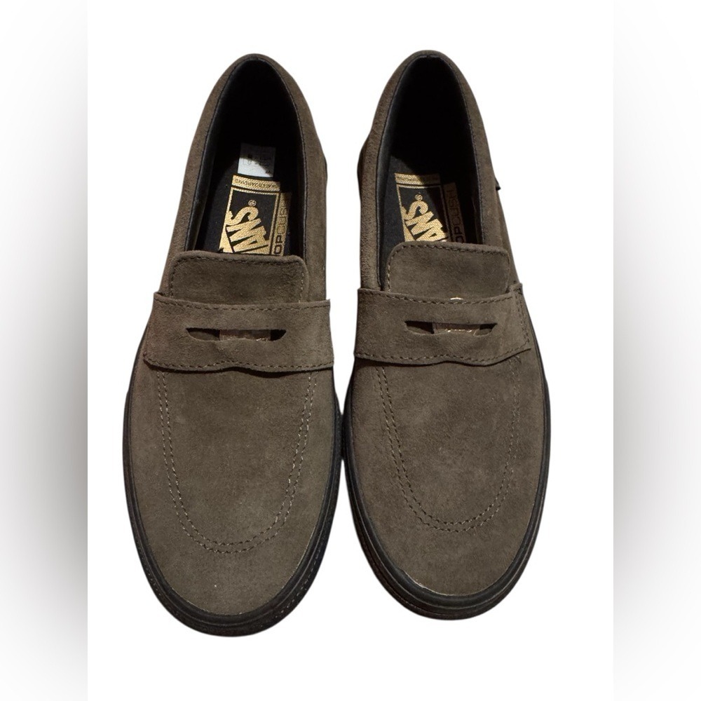 Vans Men's Dark Brown Suede Slip-Ons